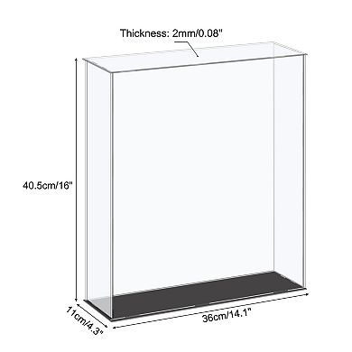 Acrylic Display Case Plastic Box Cube Storage Box Assemble Dustproof Showcase 14.1x4.3x16 Inch
