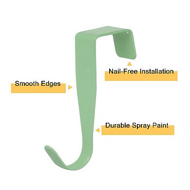 Over the Door Hook, 4 Pack Carbon Steel Cabinet Door Single Hooks, Metal Door Hanger