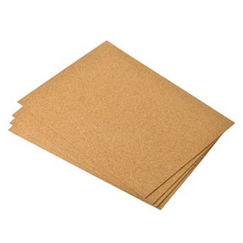 4 pc 8.3" x 11.8" Self Adhesive Cork Sheets 1mm Thick A4 Rectangle Cork Table Mat Cup Coaster Brown