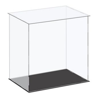 Acrylic Display Case Plastic Box Cube Storage Box Assemble Dustproof Showcase 14.1x8.2x14 Inch
