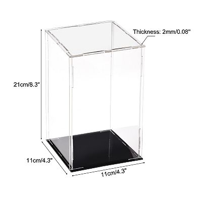 Acrylic Clear Display Case Box Dustproof Protection Showcase 3.9x3.9x7.9inch