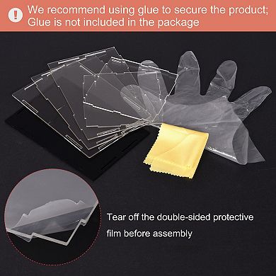 Acrylic Clear Display Case Box Dustproof Protection Showcase 3.9x3.9x7.9inch