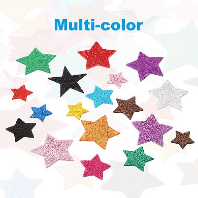 Foam Stickers, 60Pcs EVA Self Adhesive Glitters Foam Shape Sticker Craft Supplies Multicolor