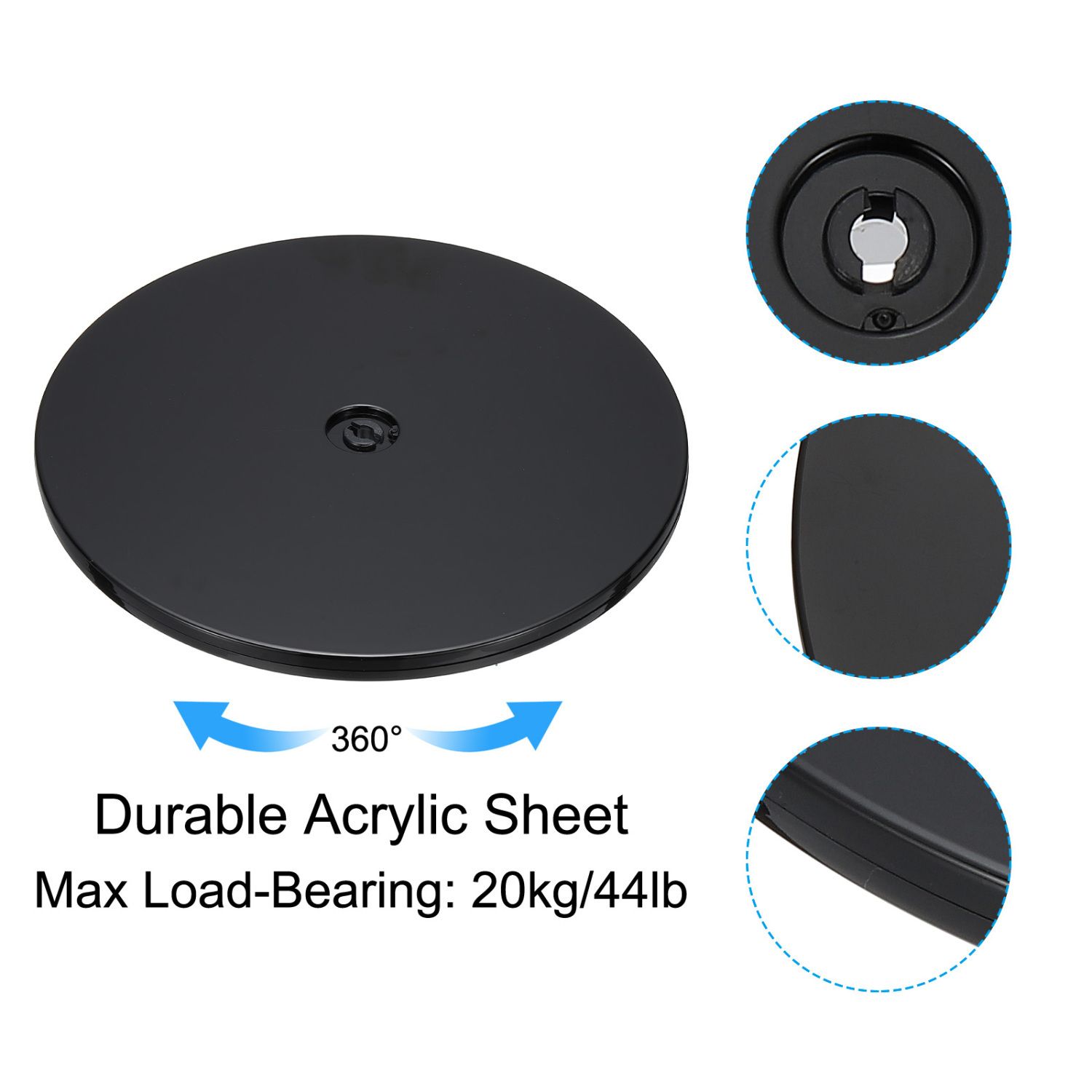 thumbnail image 2 of 8 Inch Heavy Duty Lazy Susan Turntable Organizer - Steel Ball Bearing, Holds 75lbs 2 of 14