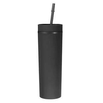 Skinny Tumbler with Lids and Straws, 16 Oz Matte Skinny Tumbler Bulk
