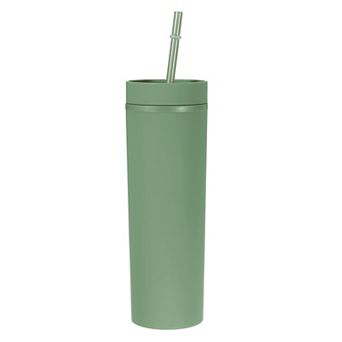 Skinny Tumbler with Lids and Straws, 16 Oz Matte Skinny Tumbler Bulk