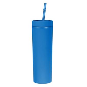 Skinny Tumbler with Lids and Straws, 16 Oz Matte Skinny Tumbler Bulk