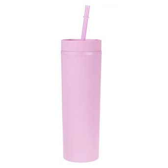 Skinny Tumbler with Lids and Straws, 16 Oz Matte Skinny Tumbler Bulk