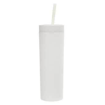 Skinny Tumbler with Lids and Straws, 16 Oz Matte Skinny Tumbler Bulk