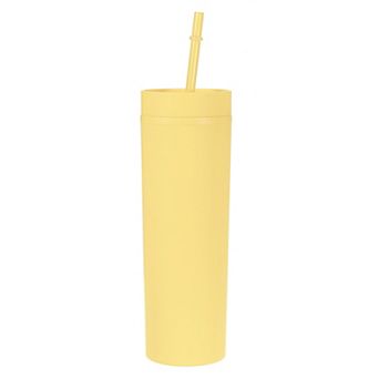 Skinny Tumbler with Lids and Straws, 16 Oz Matte Skinny Tumbler Bulk