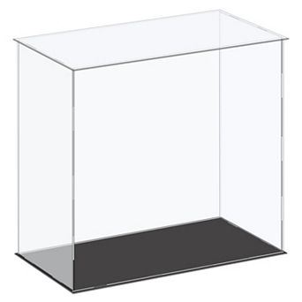 Acrylic Display Case Plastic Box Cube Storage Box Assemble Dustproof Showcase 16.1x8.3x16 Inch