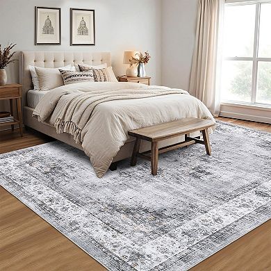 Garvee Washable Non Slip Area Rugs Stain Resistant Non Shedding Bordered for Indoor use