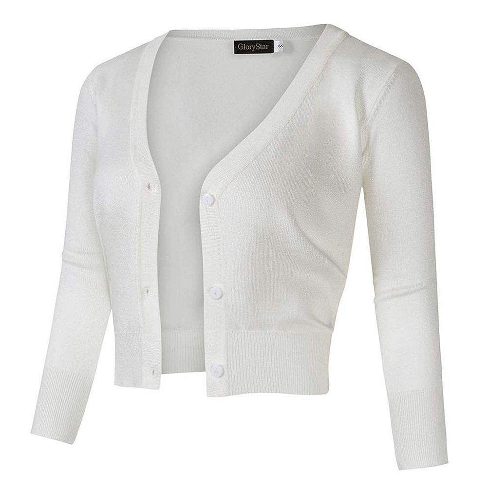 Women's Bolero Shrug Sweater Long Sleeve Open Front Crop Cardigan Top Outerwear - Product Details