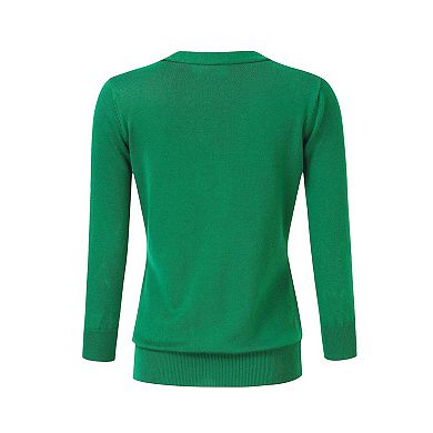 Women's Cardigan Sweaters Fall Cropped Open Front Button V Neck Lightweight Cardigans Knit