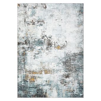 Garvee Machine Washable Non Slip Backing Foldable Area Rug for Living Room Bedroom