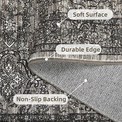 Garvee Machine Washable Non Slip Area Rug for Livingroom Soft Cotton Carpet for Home Use