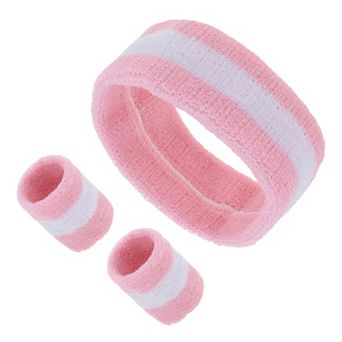 Soft Headband with Wristband Sweat Headband for Sport 1 Set