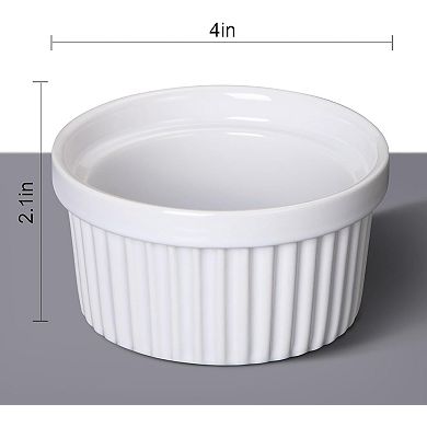 8 Oz Ceramic Ramekins for Baking, Creme Brulee Souffle Bowls