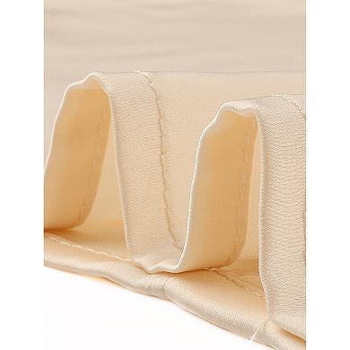 Women's Elegant Sweetheart Neck Half Sleeve Office Work Satin Blouse Top