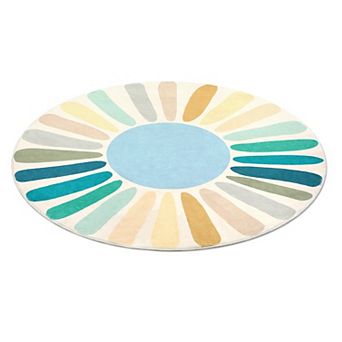 Garvee Boho Sun Print Area Rug Washable Non Slip Soft Modern Carpet Mat for Home Decor