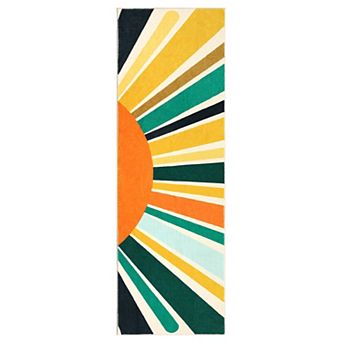 Garvee Boho Sun Print Area Rug Washable Non Slip Soft Modern Carpet Mat for Home Decor