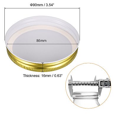 Mason Jar Lids, 12 Pcs Tinplate Canning Lids Wide Mouth Leak Proof Fits Storage Jars