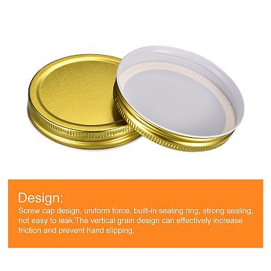 Mason Jar Lids, 12 Pcs Tinplate Canning Lids Wide Mouth Leak Proof Fits Storage Jars
