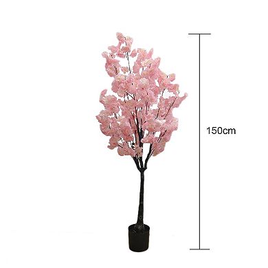 5FT Artificial Cherry Blossom Tree, Floral Plant Blooming Tree, Artificial Plants for Home Office