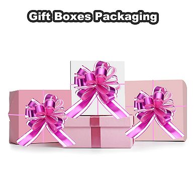 20pcs Pull Bows 6.3 Inches Wide Large Organza Ribbon Gift Bows for Gift Wrapping Gift Baskets