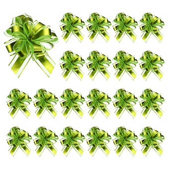 20 pc Pull Bows 6.3 in Wide Large Organza Ribbon Gift Bows for Gift Wrapping Gift Baskets
