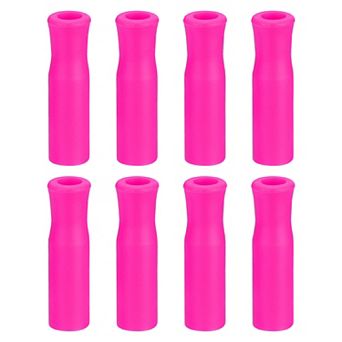 8 pc Silicone Straw Tips, Metal Straw Covers, Fit for 1/3 Inch OD Stainless Steel Straws
