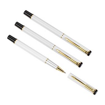 135mm Metal Ballpoint Pen, 3 Pack Medium Point 1mm Black Ink Gel Pens Smooth Writing