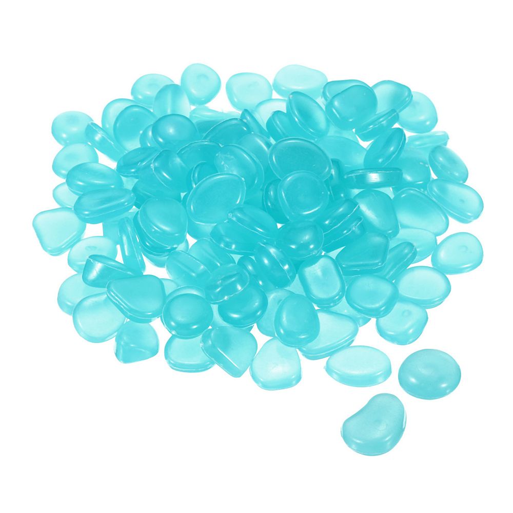 MECCANIXITY 300pcs Glow Rocks 13-17mm Glow Pebbles Decoration In The Dark Luminous Stones Decor DIY Decorative Dark Blue For Garden