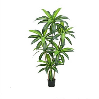 Artificial Plants,5FT Artificial Dracaena Tree Plants Realistic Decor, for Home Office Entryway