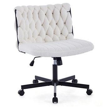 Criss Cross Chair with Wheels, Wide Seat, Armless