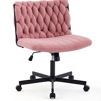 Criss Cross Chair with Wheels, Wide Seat, Armless