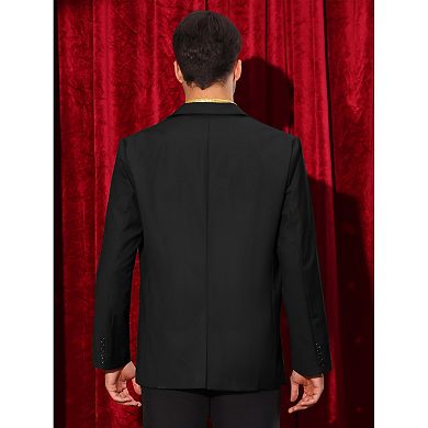 Business Suit Jackets for Men's Peak Lapel Classic Single Breasted Sports Coats Suit Jackets