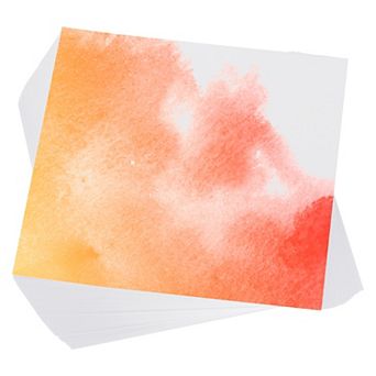 100 pc Pure Cotton Watercolor Paper 140lb/300 GSM Water Coloring Paint Paper 8"x8"