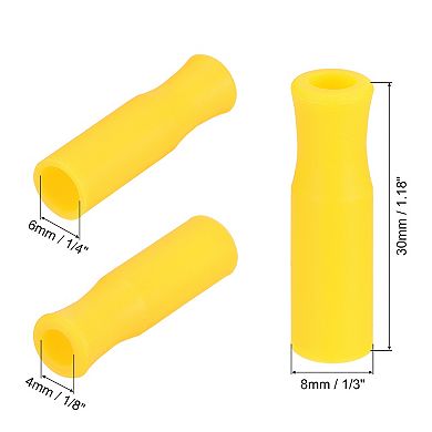 8pcs Silicone Straw Tips, Metal Straw Covers, Fit for 1/4 Inch OD Stainless Steel Straws