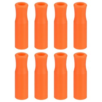 8 pc Silicone Straw Tips, Metal Straw Covers, Fit for 1/4 Inch OD Stainless Steel Straws