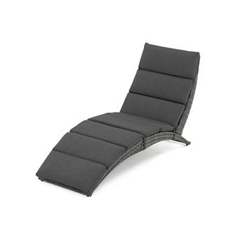Folding Patio Outdoor Chaise Lounge with cushions