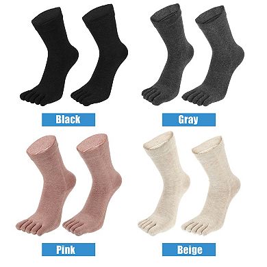 1 Pair Full Finger Five Toe Socks Unisex Non Slip Daily Fit Finger Socks