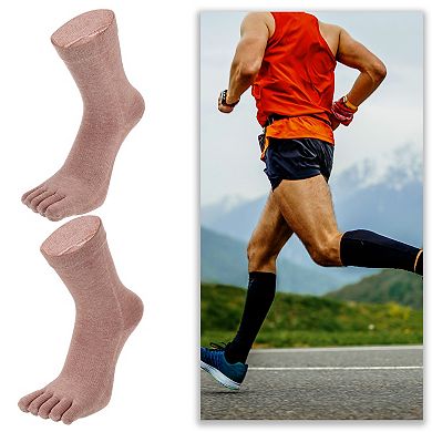 1 Pair Full Finger Five Toe Socks Unisex Non Slip Daily Fit Finger Socks
