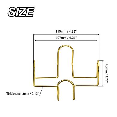 Coaster Holder, 2pcs 1.77" Iron Metal Coaster Storage Rack for Both Round and Square