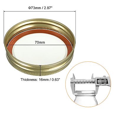 Canning Lids, 20 Sets Tinplate Split-Type Mason Jar Lids and Bands Regular Mouth Leak Proof