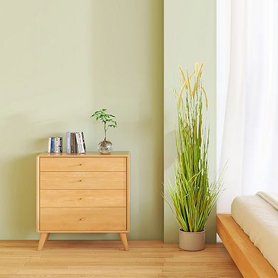 2PCS 4FT Artificial Grass Plants Tall Indoor Outdoor Artificial Plants in Pot