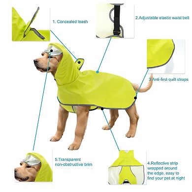 Dog Raincoat, Waterproof, Adjustable Lightweight Raincoat 1 Pc