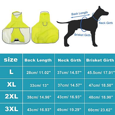 Dog Raincoat, Waterproof, Adjustable Lightweight Raincoat 1 Pc