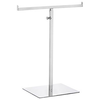 Purse Display Stand T Shaped Metal Adjustable Handbag Rack Double Hook Holder Necklace Organizer