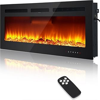 61" Electric Fireplace in-Wall Recessed and Wall Mounted